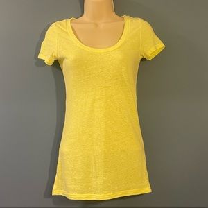 American Eagle Outfitters Scoop-Neck Tee - Yellow